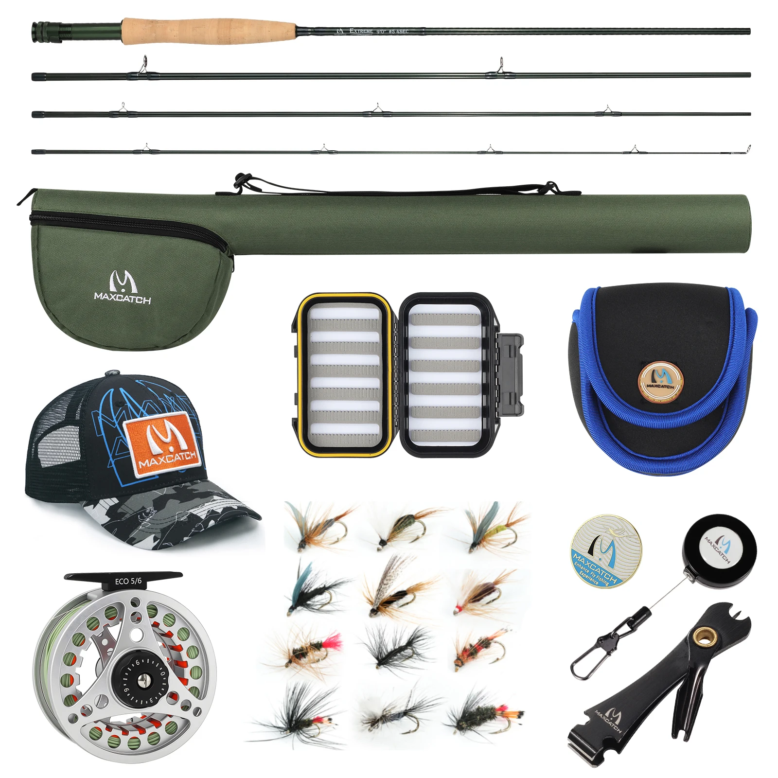 Maximumcatch Combo Caña Mosca 3-8WT 8'6"-9' Media