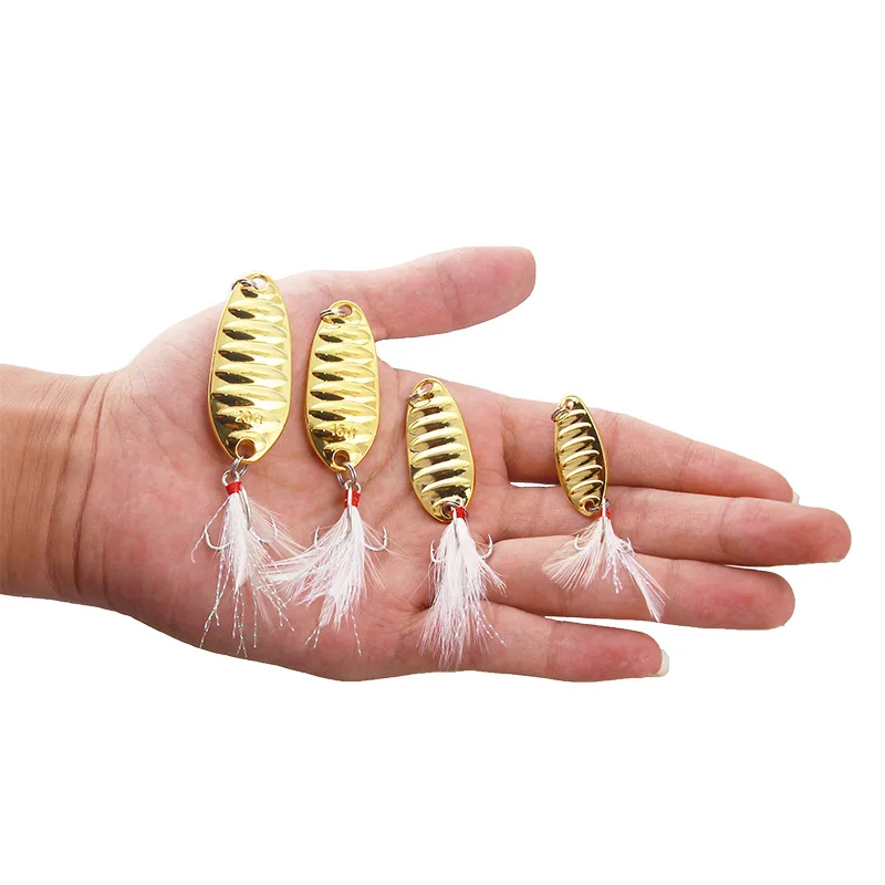 Cuchara de señuelo de metal para pesca de carpa, wobblers, cebos giratorios, Sábalos, lentejuelas, señuelo para lubina, 1 parte - imagen 5