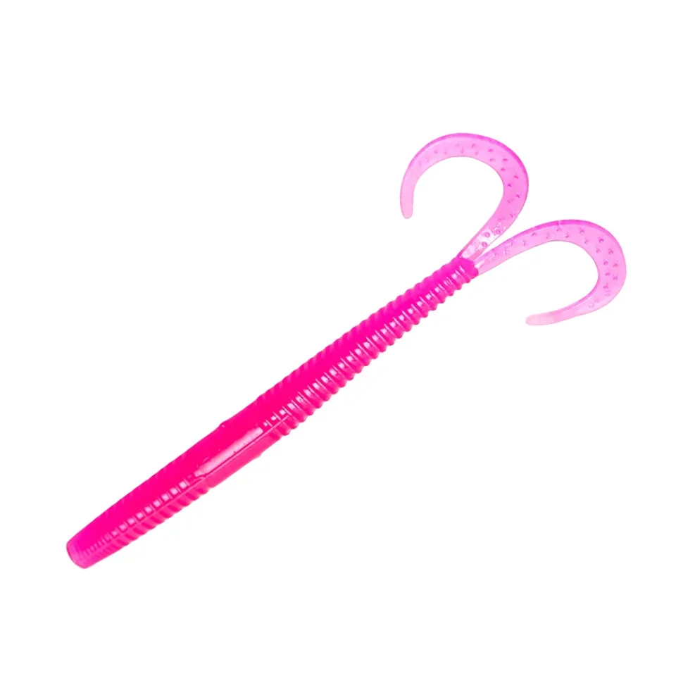 Señuelo de pesca de gusano de 9,5 cm, cebo suave, cebos de palo de plástico para lubina, trucha, señuelo de pesca, aparejo loco, aparejo de Carolina, aparejo de Texas - imagen 2
