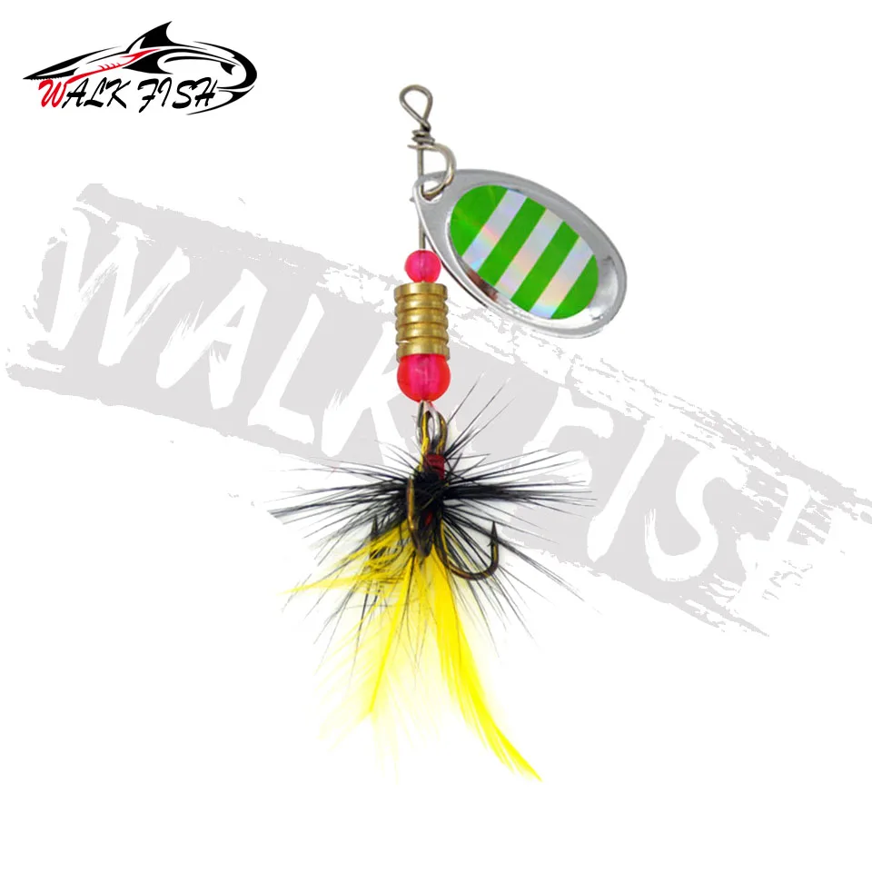 WALK FISH-señuelo giratorio de Metal, 1 piezas, 3,5g, Spoonbait Crankbaits, Wobblers para pesca de Lucio, aparejos de cebo de ganchillo, cebo Artificial - imagen 5