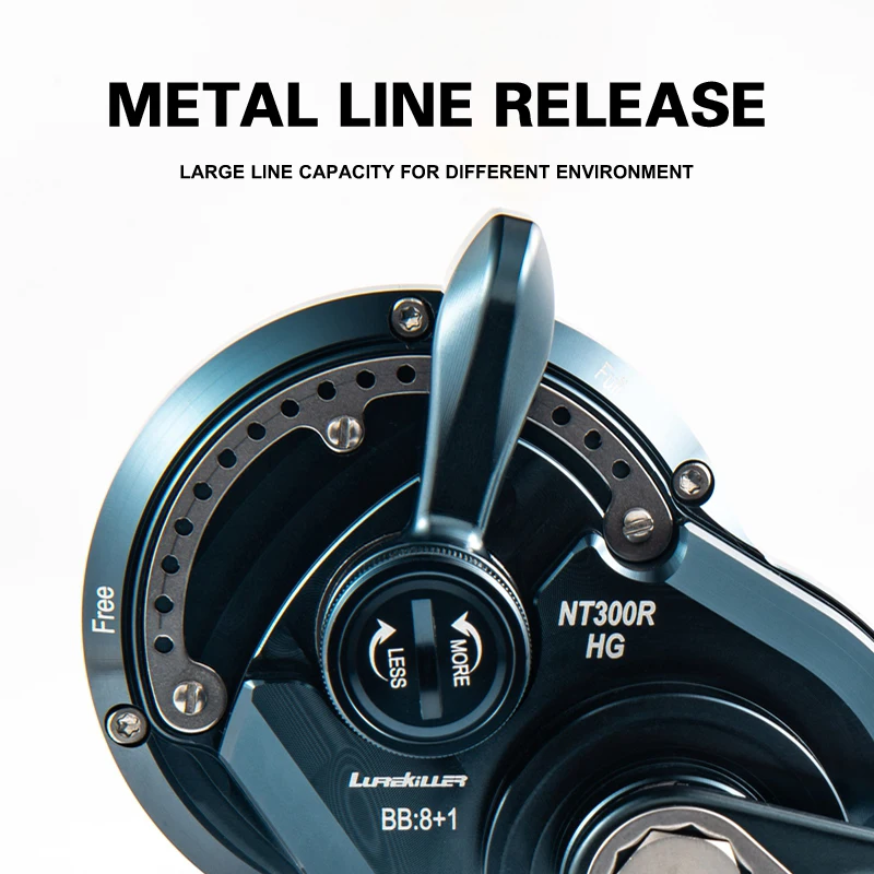 WEIHE 1 Uds. Rueda de placa de hierro de vibración lenta para pesca en el mar de metal NT200/300HG relación de alta velocidad - imagen 3