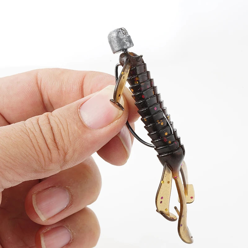 SUNMILE-SEÑUELOS DE PESCA DE 6 piezas, cebos blandos de 8cm/3,3g, cebo artificial Iscas para lubina y perca - imagen 5