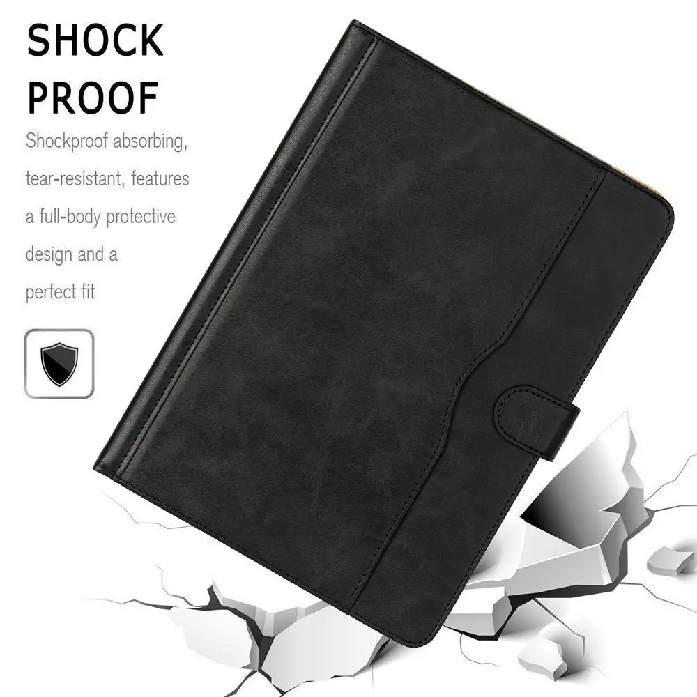 Funda tableta cuero PU bicolor con soporte multiángulo antigolpes - imagen 2