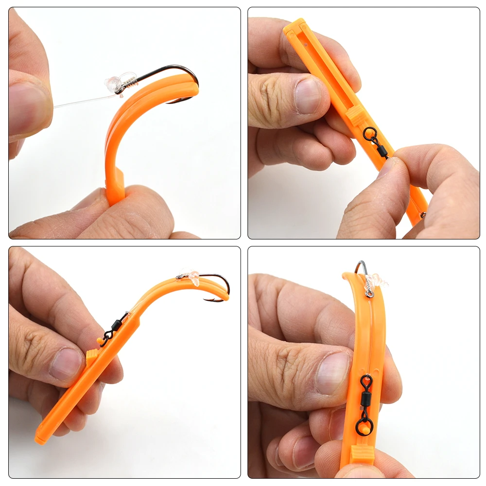 Hirisi-calibrador de pelo multiherramienta para pesca de carpa 4 en 1, pelador de eslabones de gancho, accesorios y herramienta de medición para aparejos de cabello Chod - imagen 4