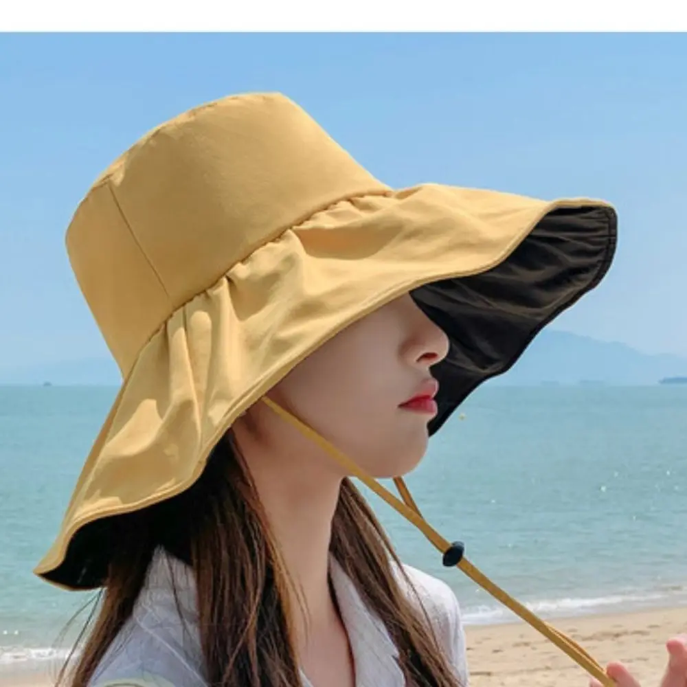 Gorra cubo anti-UV plegable portátil de pesca primavera-verano