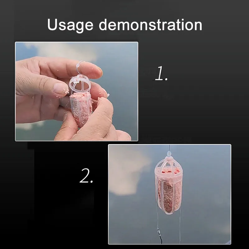 Anzuelos de pesca con púas de aleación de acero de alta calidad y jaulas para cebo, juego de caja de 4 Uds. - imagen 4