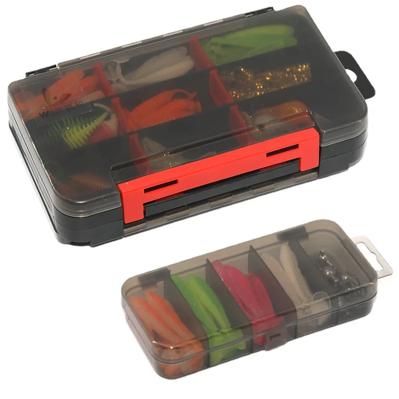 75/35 Uds Multi silicona suave señuelo de Pesca cebo Jig Head Wobblers gancho de goma para Pesca de carpa Kit de aparejos de Metal caja Set Pesca - imagen 5