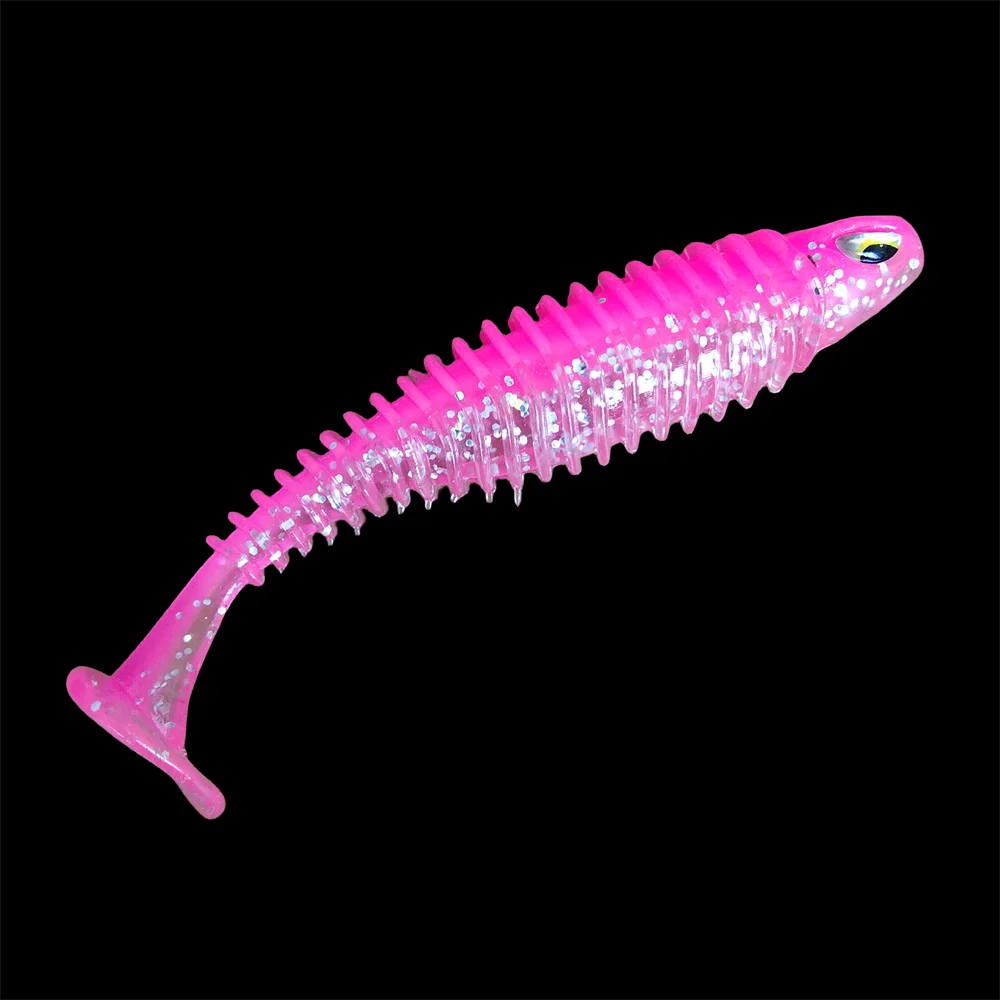Swolfy-SEÑUELOS blandos para Pesca de 20 piezas, aparejos de Pesca isca shad, swimbaits blandos, cebos de Pesca con mosca, cebo de silicona, 9cm, 4,5g - imagen 2