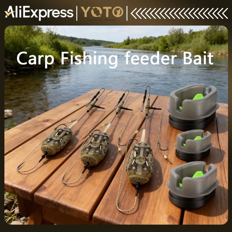 Montajes Hair Rig preatados para carpa – Method feeder con anzuelos dobles