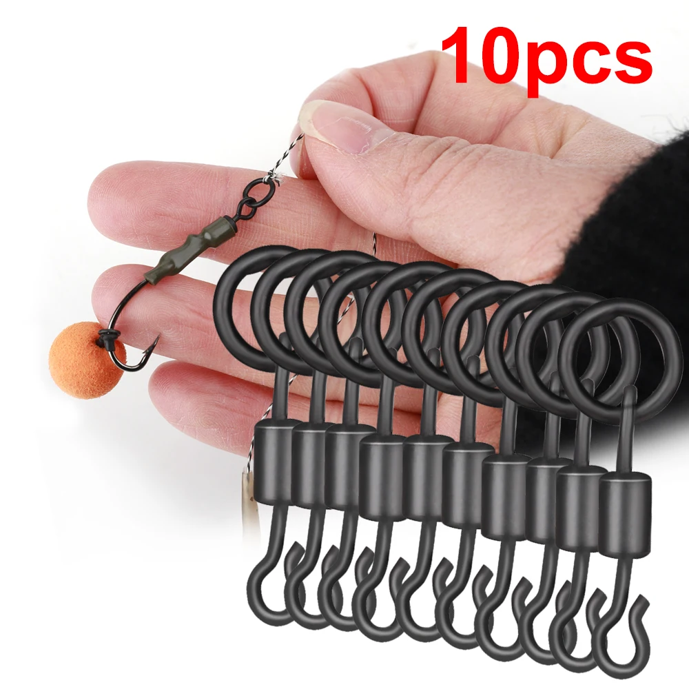 NGB 10 Uds. Giratorio de pesca con conector de gancho a presión Terminal accesorios de pesca 7 #   14 # - imagen 3