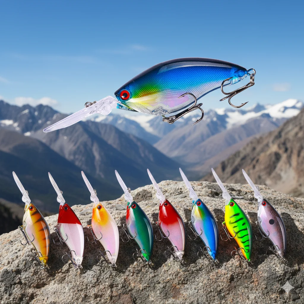Crankbait Profundo de Lanzamiento Largo para Lubina y Lucio