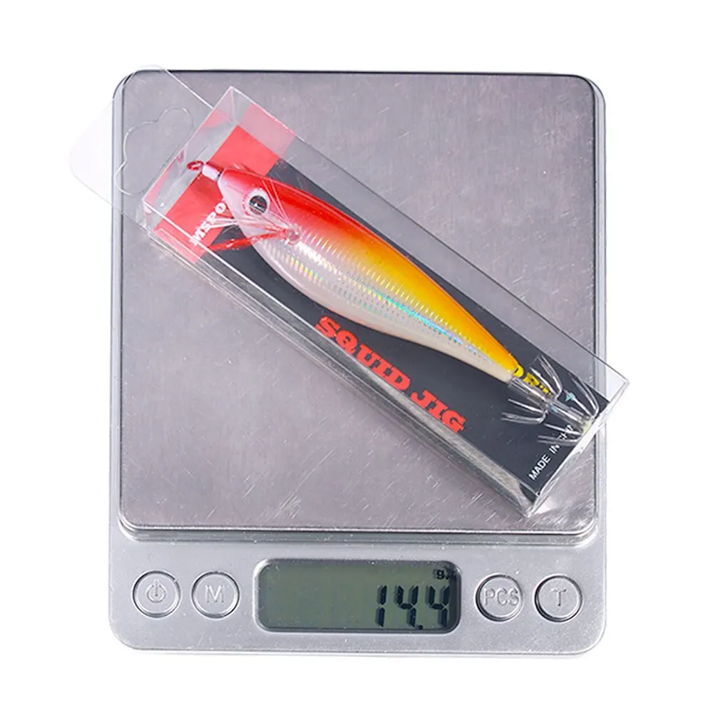 1/3/6 Uds 10CM 10G señuelo de pesca de camarones plantilla de calamar camarones de madera Artificial señuelos pesca anzuelo de calamar señuelos de sepia cebos de pulpo - imagen 4