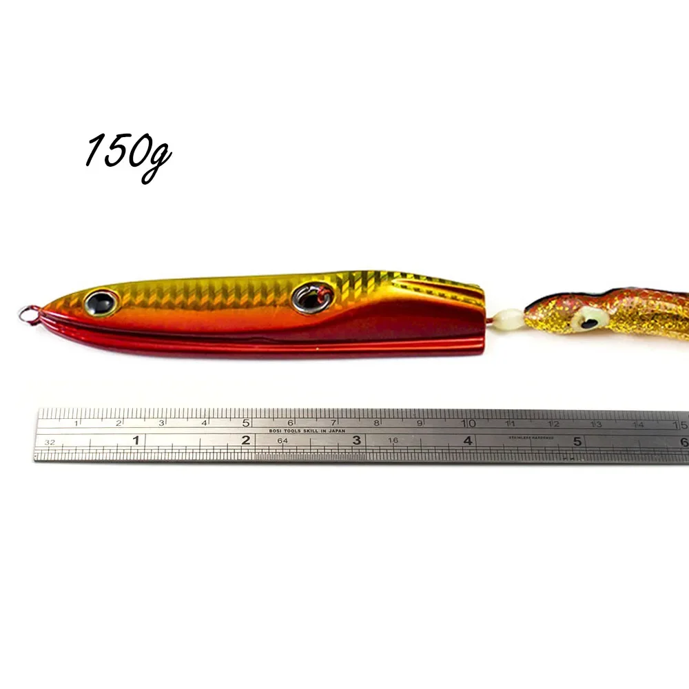 Countbass 120 g 150 g (4,2 oz 5,3 oz) Plantillas Inchiku con gancho de asistencia de pulpo, jigging de calamar, plantilla de pargo de barco inferior - imagen 2