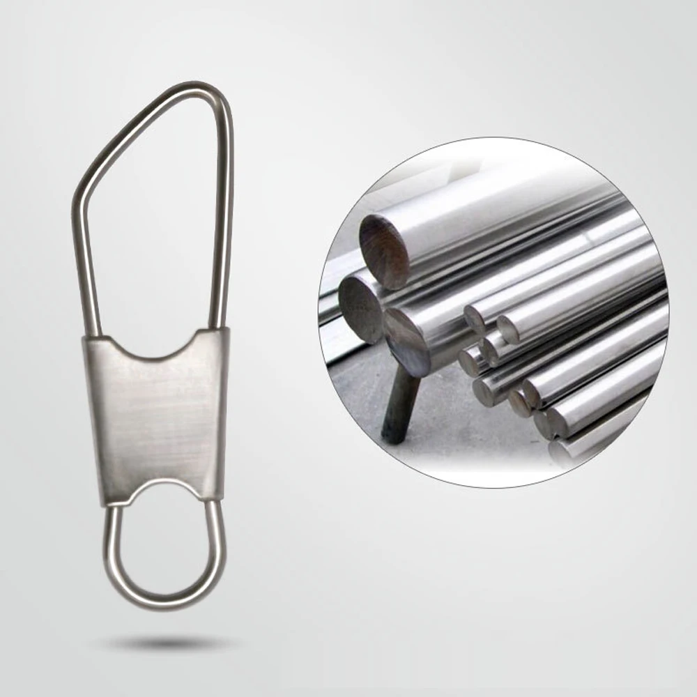 DNDYUJU 50-100 Uds conector de pesca de acero al carbono señuelo de pesca Snap rodamiento de pesca Pin giratorio aparejos herramientas de gancho de pesca - imagen 4