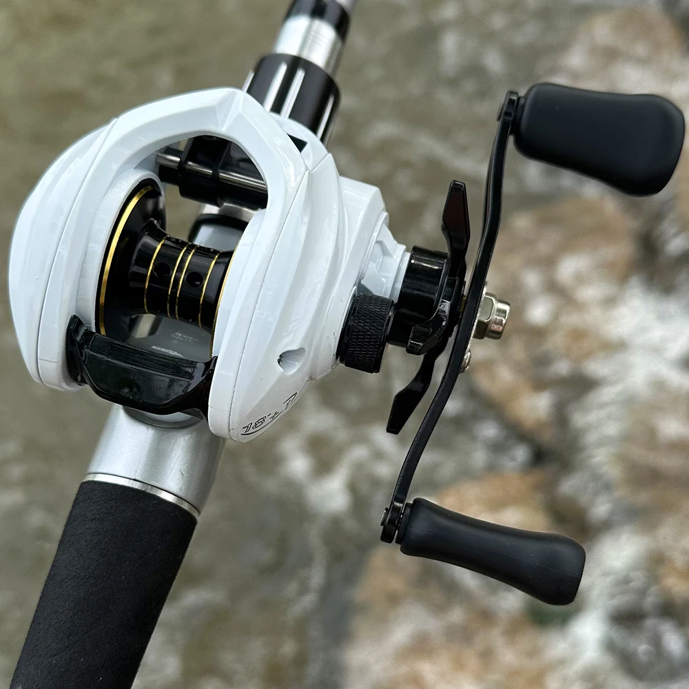 Carrete de pesca de lanzamiento de larga distancia con sistema de freno magnético, carrete profundo de Metal, relación de engranaje de alta velocidad 7,1: 1 para sal/agua dulce