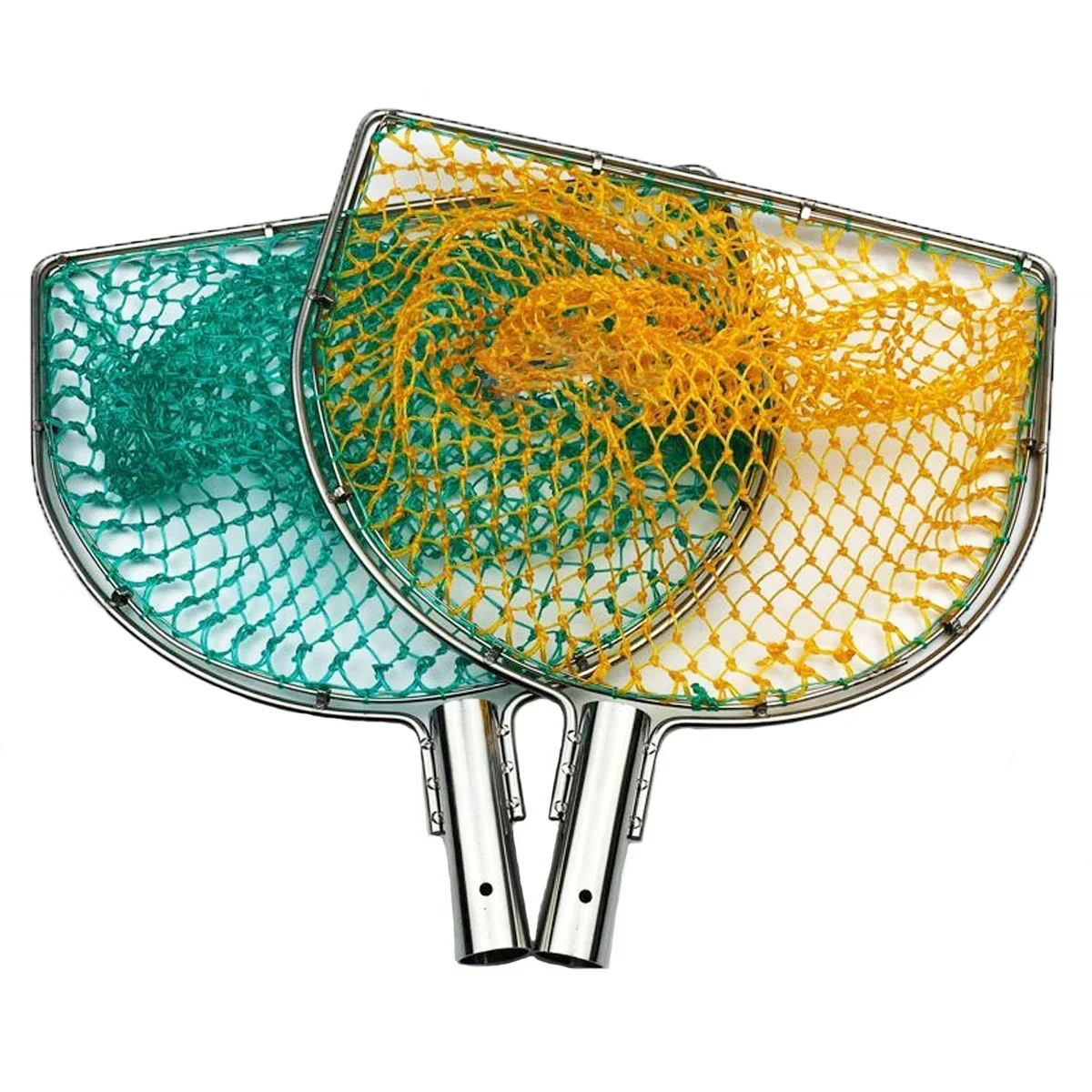 Red de aterrizaje para Fihsing, cabezal de repuesto, anillo plano de acero inoxidable sólido, profundidad de luz, red de nailon fuerte, accesorio de pesca de 25cm-40cm - imagen 3