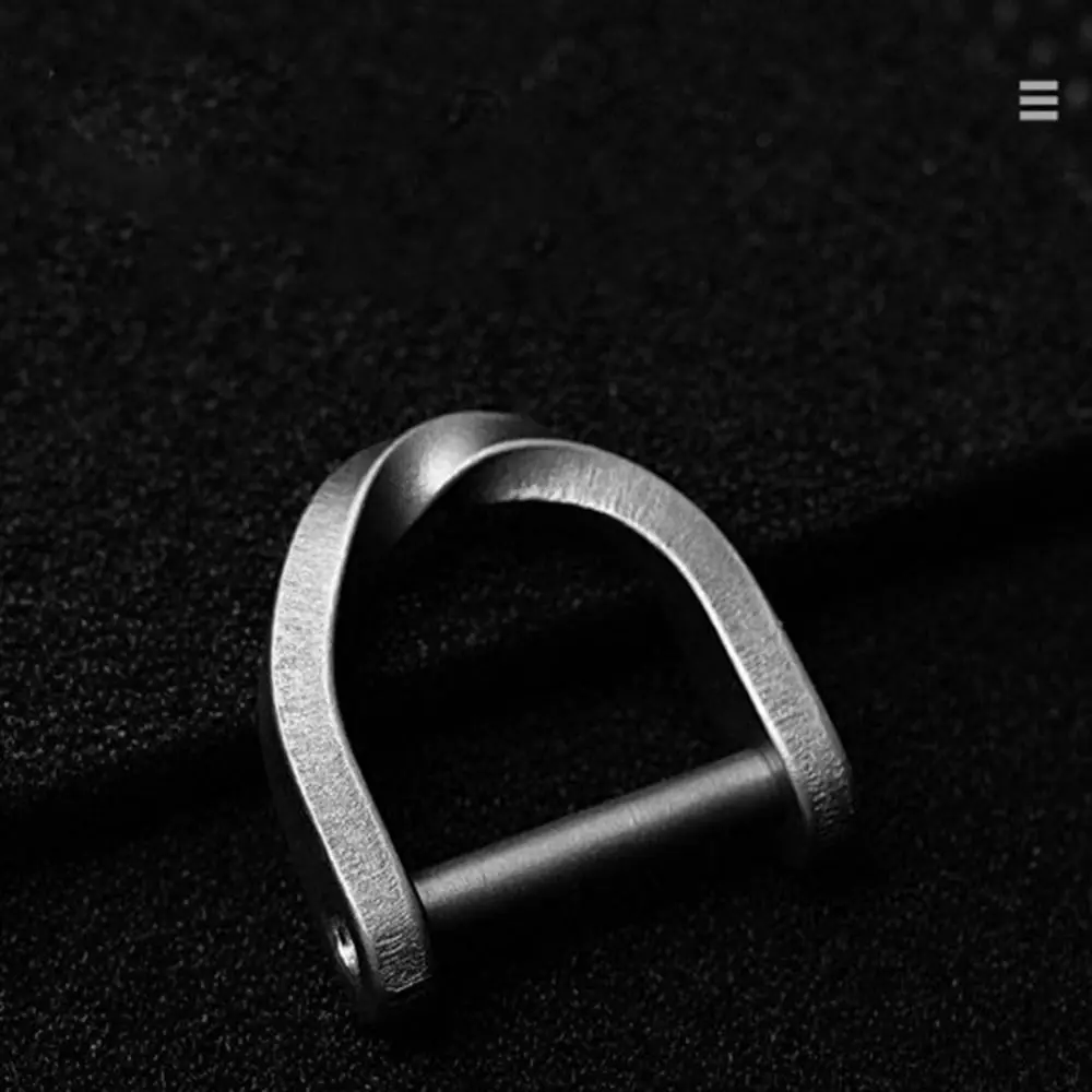 Mosquetón portátil de aleación de titanio de alta calidad, 10 estilos, Mini hebillas de herradura, grillete, llavero, herramienta para exteriores - imagen 3