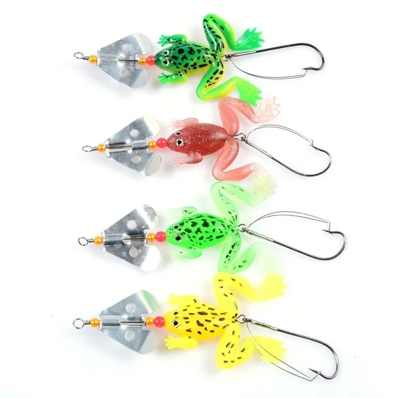 Cebo para corredor de carretera de 6,2G, hoja de arce, cebo de rana anticolgante, lentejuelas giratorias, cebo falso, pesca en el mar, aparejos de pesca para corredor de carretera - imagen 5