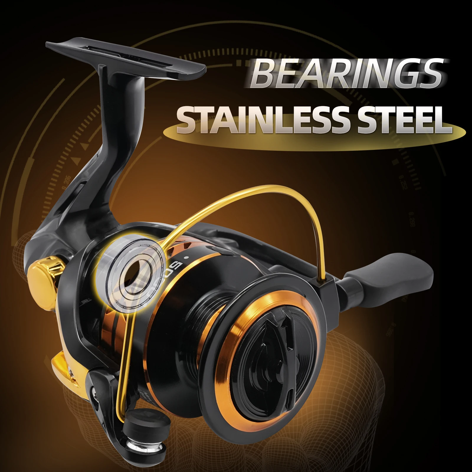 Carrete giratorio ROOBLINOS YG 5,2: 1 tamaño 1000-7000 equipo de pesca integral suave y ligero - imagen 5