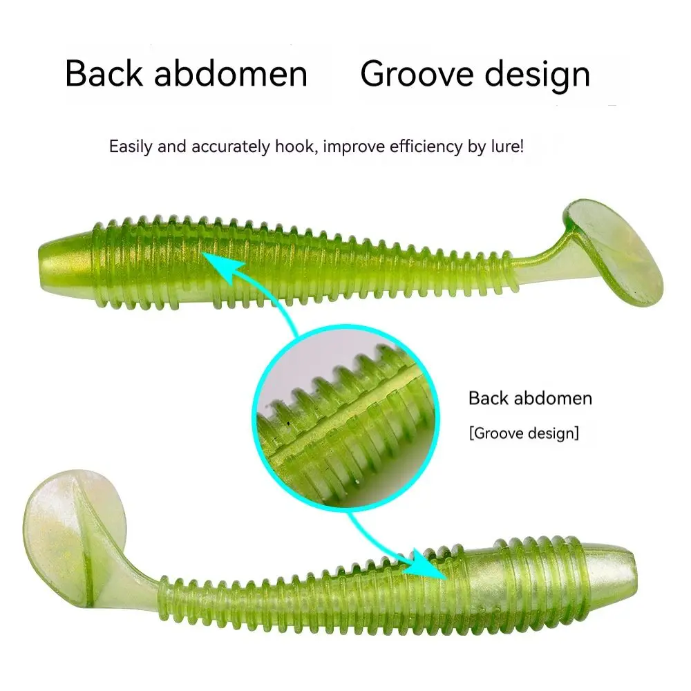 PRO BEROS-SEÑUELOS blandos artificiales para pesca, cebo de silicona, cola en T, Lucio, sábalo, carpa, Wobblers, 10/50 piezas, 60mm - imagen 5