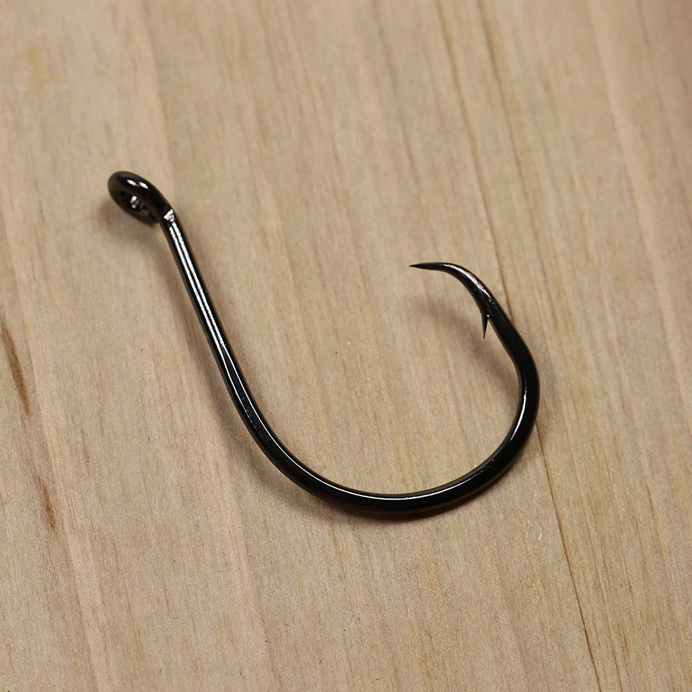 Wifreo 20 piezas anzuelos de pesca de aparejo de bagre de agua salada, anzuelos circulares de ojo, anzuelo compensado, pargo de bagre 3/0 5/0 6/0 7/0 8/0 - imagen 4