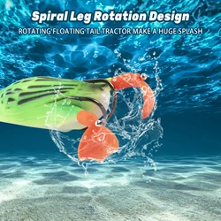 Goture Señuelo Rana Topwater Hélice – Atrapa Lucio y pez serpiente