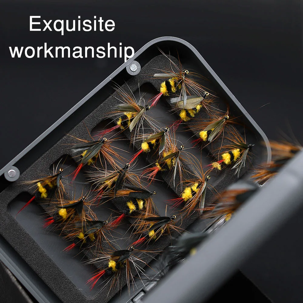 Cebo de abeja biónico, miniseñuelo de insectos, accesorios de pesca con mosca, 32 unids/lote por caja - imagen 4