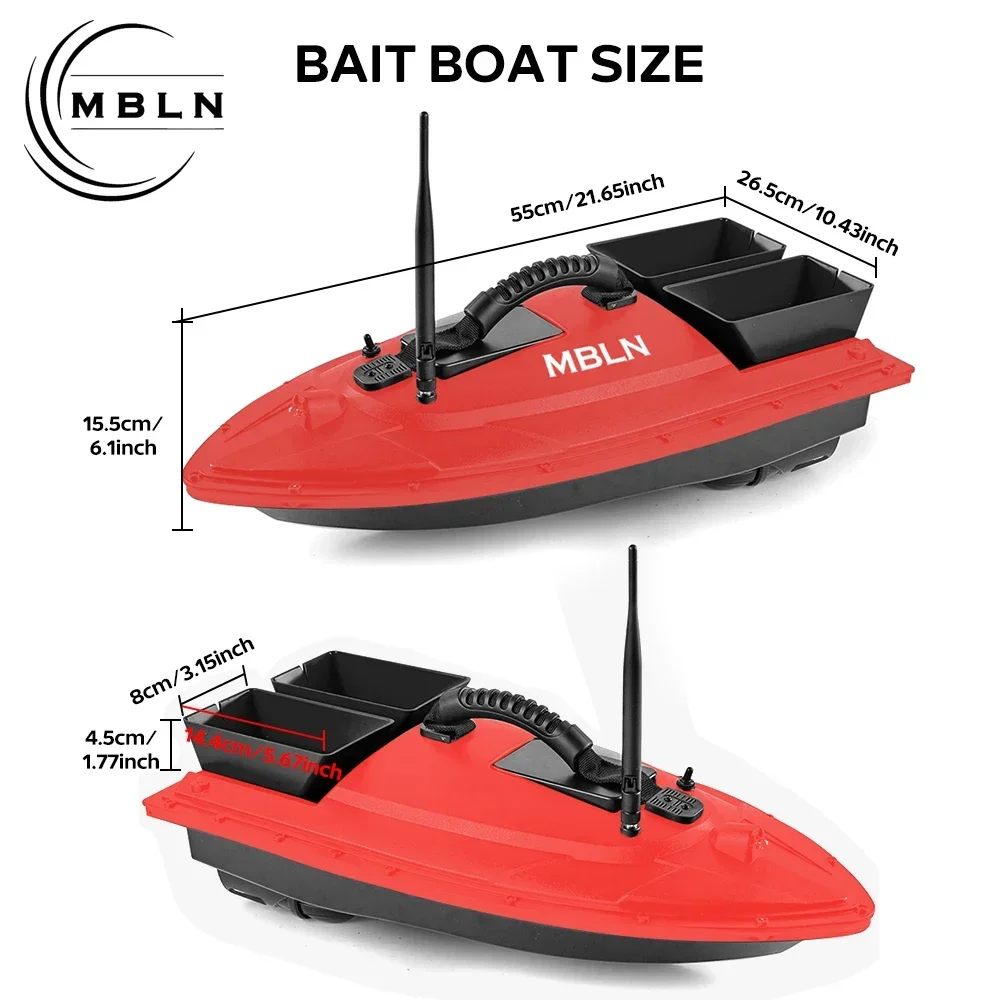 MBLN Barco de cebo para pesca de carpa, doble toldo, carga de 1,5 kg, alcance remoto de 300 m, velocidad de 1 m/s, herramienta de cebo de precisión para pescadores - imagen 5