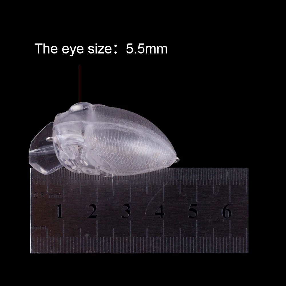 Hanlin-Mini Crankbait de 4,5 CM, 7G, pececillos en blanco, cuerpos duros artificiales, lubina, trucha, señuelos Crankbait sin pintar, aparejos de pesca, 10/20 piezas - imagen 2