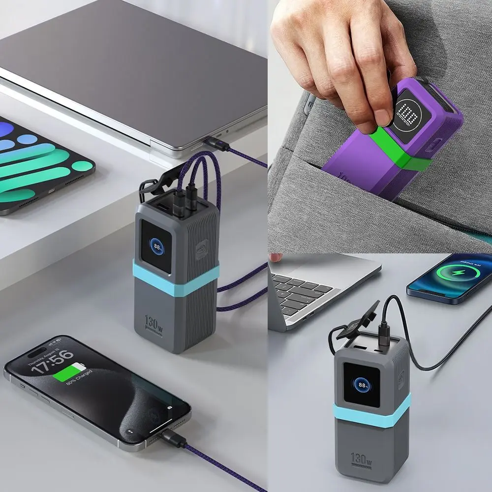 Funda de silicona a prueba de golpes, funda protectora portátil a prueba de polvo, suave para UGREEN Nexode Power Bank 20000mAh 130W/12000mAh 100W - imagen 2