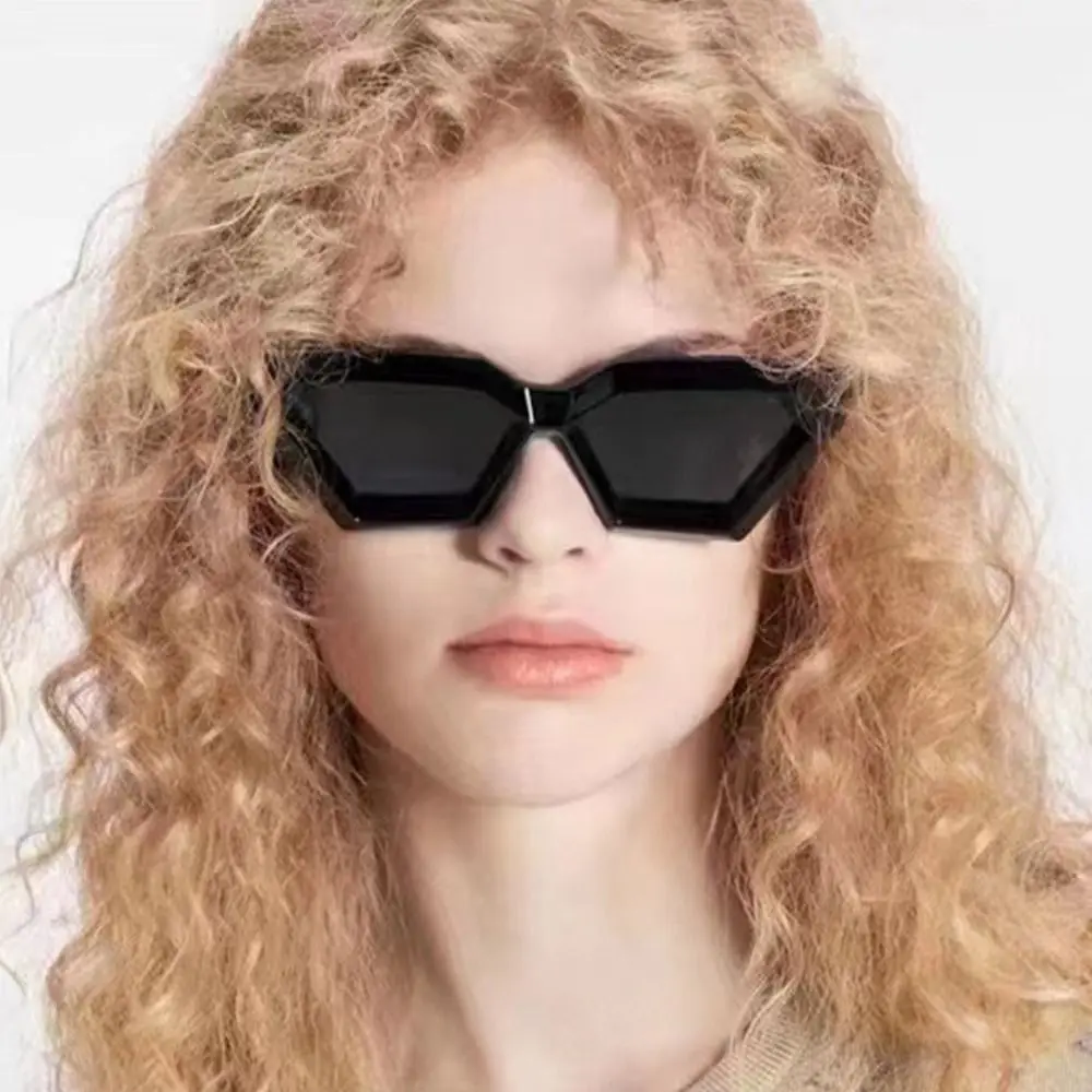 Gafas de sol cuadradas futuristas, montura gruesa, UV400, poligonales, Cateye, mujeres y hombres - imagen 4