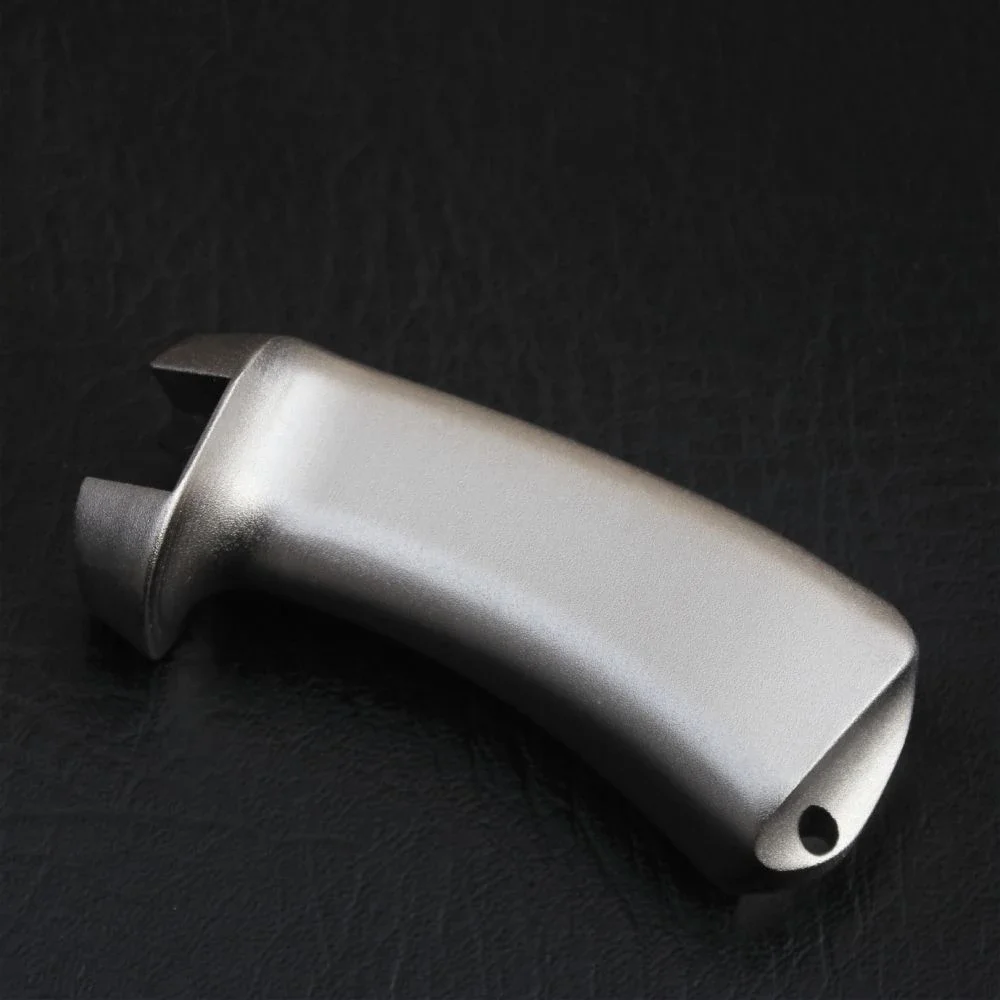 Empuñadura tirachinas aluminio macizo plateado para lanzar cebo - imagen 5