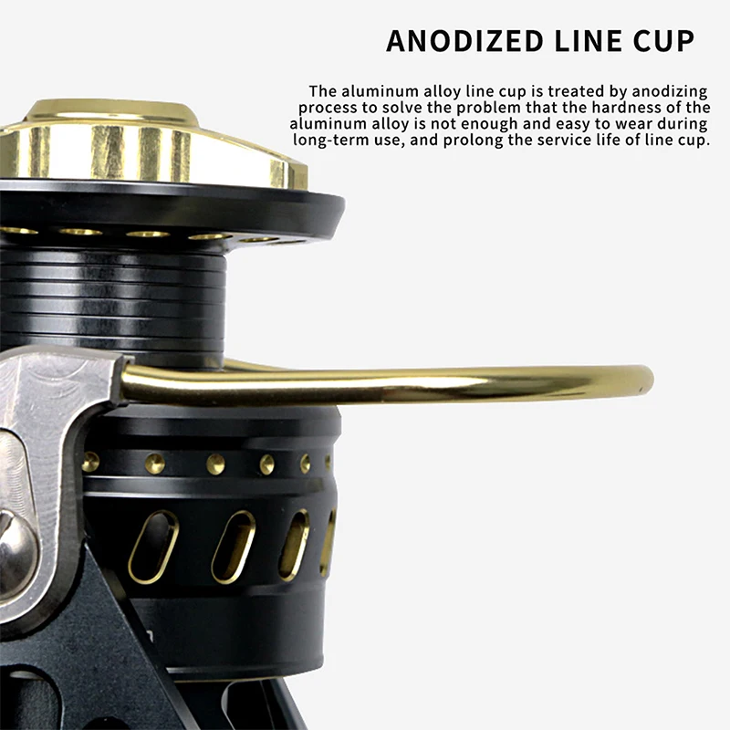 Aparejos de pesca para carrete de pesca de trucha serie 5000/6000/8000/10000 carrete giratorio de cuerpo de Rotor - imagen 5