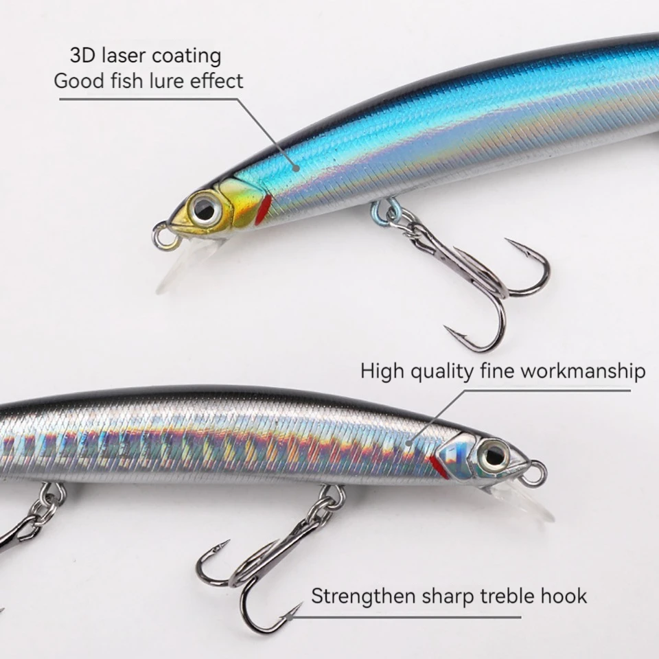 WALK FISH-Señuelos de Pesca de pececillos, 1 piezas, 11g/14,5g, flotante, Wobbler, Swimbait, cebo duro Artificial, Crankbait, aparejos de Pesca de carpa - imagen 3