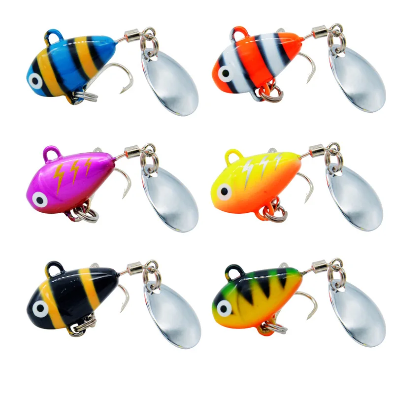 Señuelo de pesca con rotación de Metal, plantillas VIB de 10g y 28g, cebo compuesto con lentejuelas ruidosas, cebo giratorio, señuelos artificiales finos, lote de 2 piezas en oferta - imagen 3