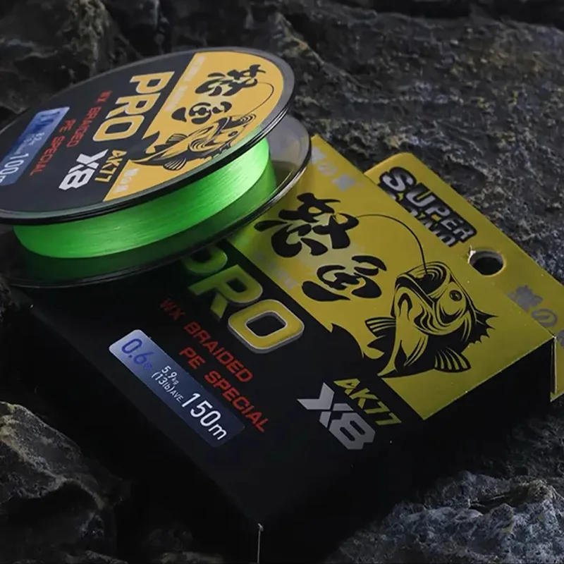 ANGRYFISH 2025 nuevo AK77 X8 Pro PE línea 8 hebras 100/150M arrastre máximo 13,6 kg línea de pesca multifilamento profesional para agua dulce - imagen 5