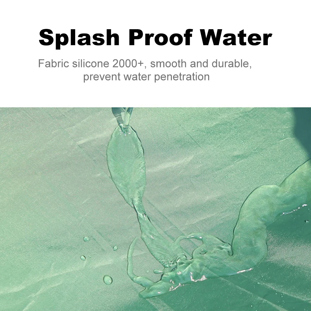 SANLIKE, toldo UV impermeable verde portátil para exteriores, cubierta para la lluvia, se puede utilizar como tela para el suelo, accesorios para tienda de campaña en la playa y al aire libre - imagen 2