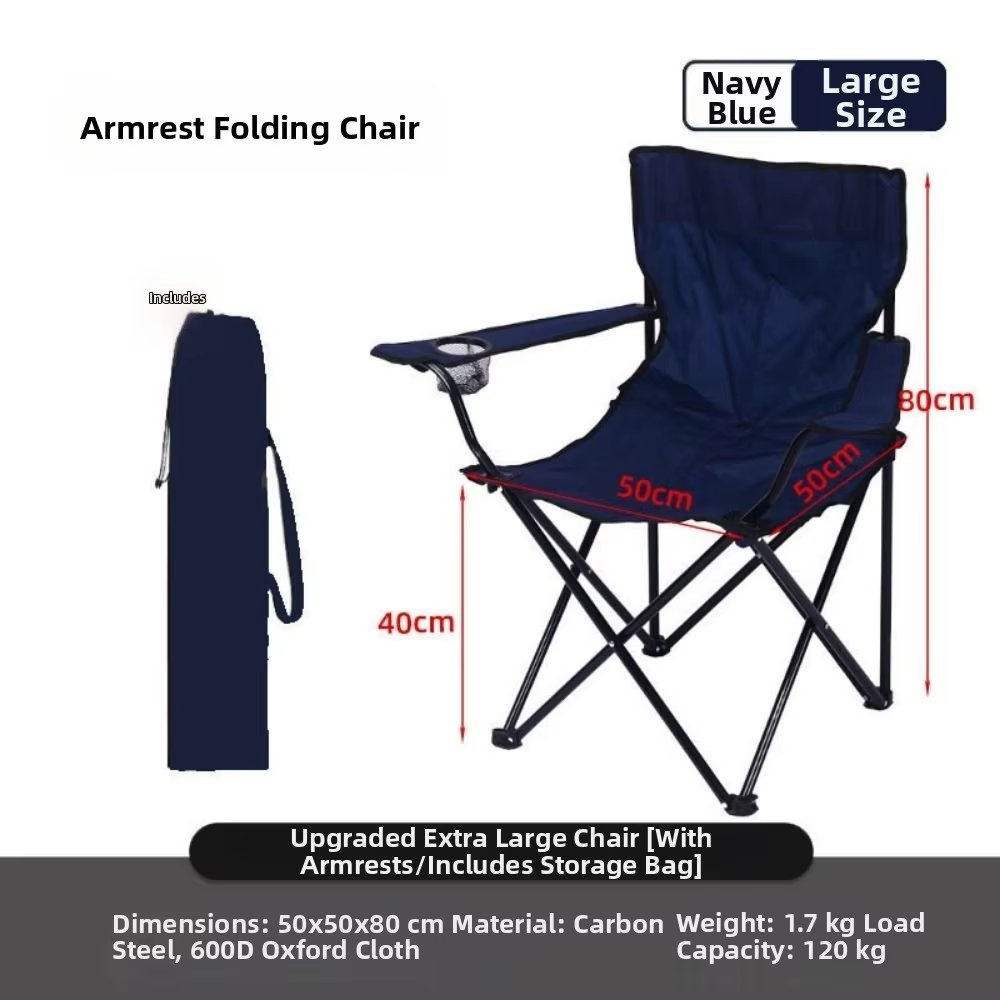 Silla plegable portátil resistente para pesca y camping