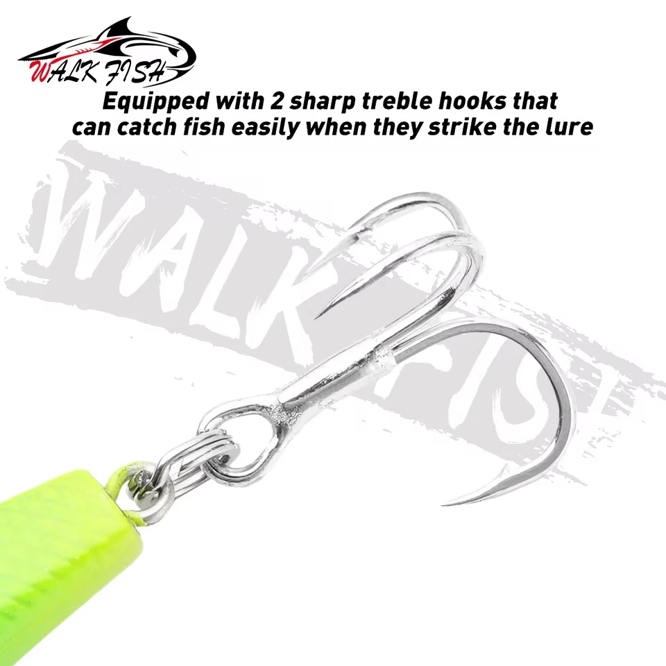 WALK FISH-señuelo VIB de 13g-34g, señuelo de pesca de Metal que se hunde en hielo, cebo Artificial para nadar, anzuelos de pesca con rattlin, lubina con boca de cuchillo - imagen 5