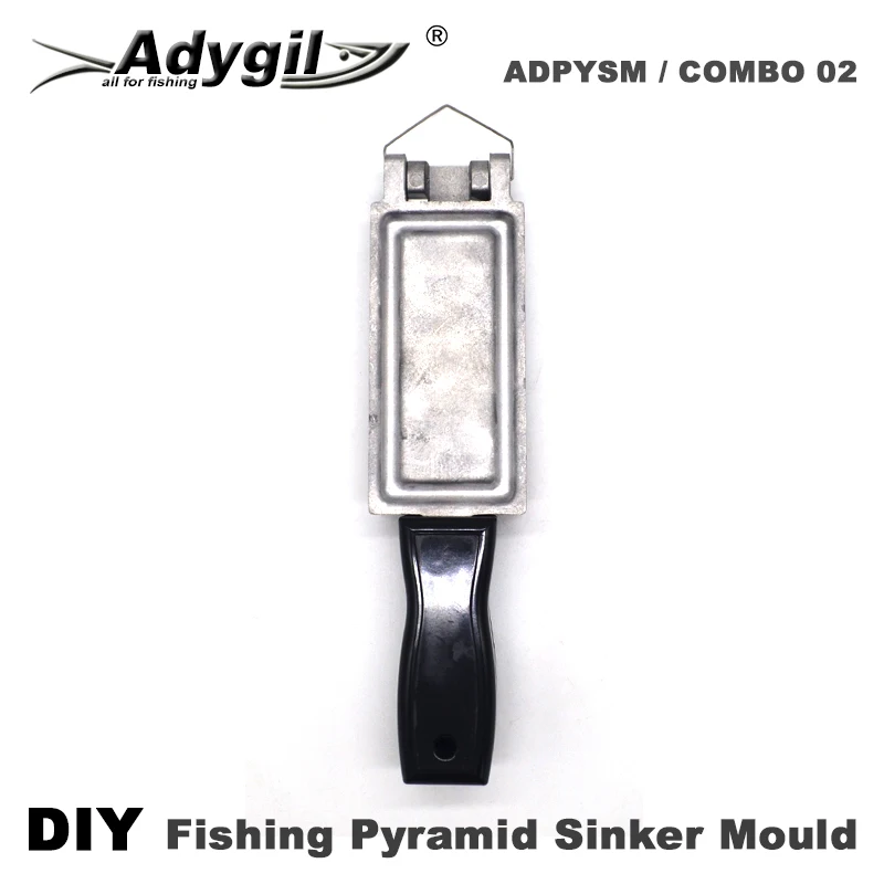 Molde de plomo piramide Adygil – 5 cavidades artesanal para pesca - imagen 3