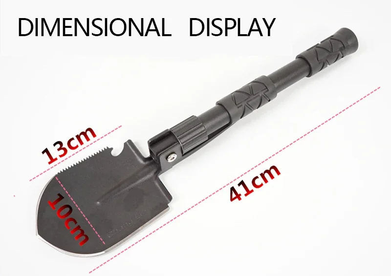 Pala de acero al manganeso multifuncional, pala plegable portátil, suministros para pesca al aire libre - imagen 4