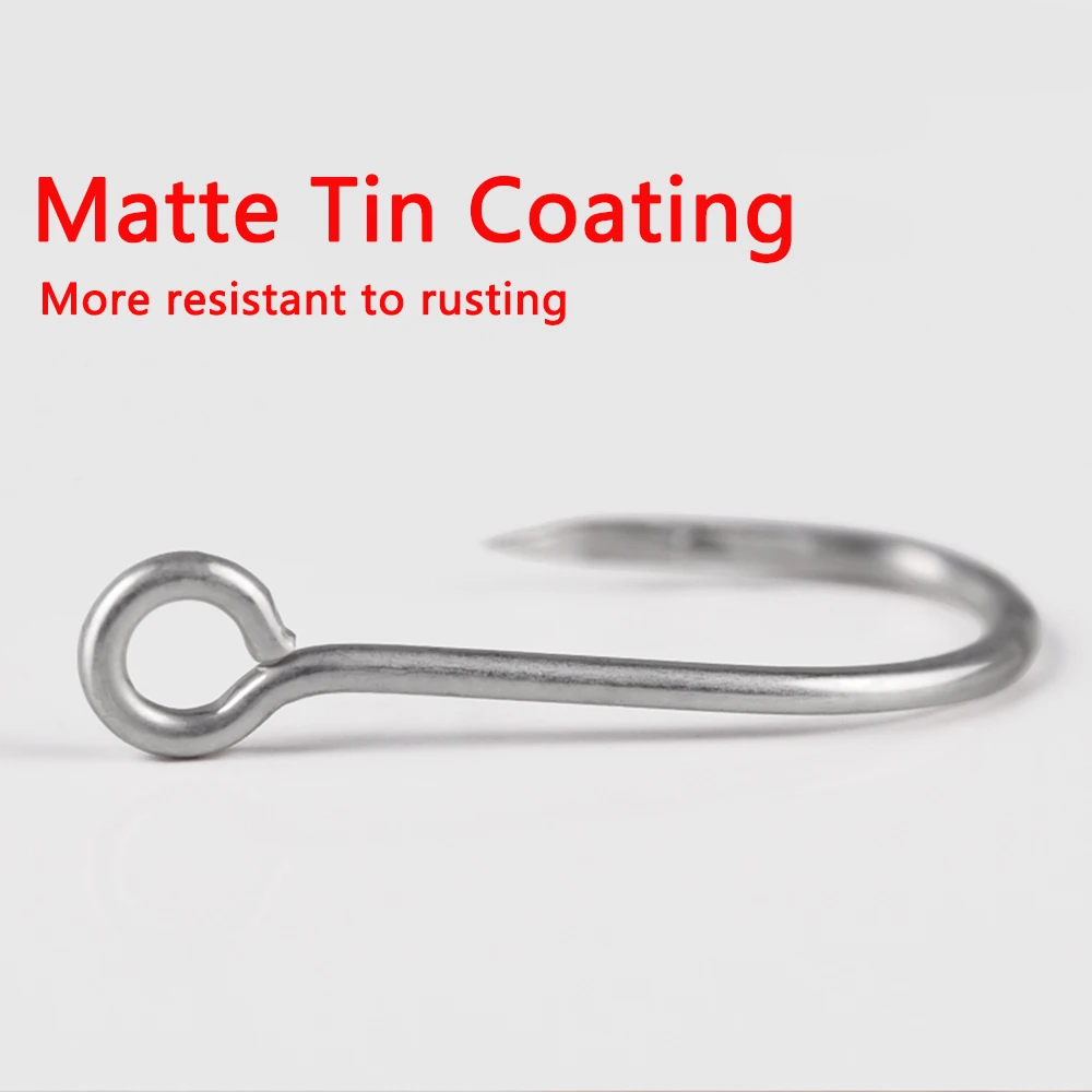 Gancho de cuchara Original 8002CP 81 WV, gancho de revestimiento de estaño mate de acero de alta precisión de carbono para anzuelos asistente de cebo, accesorios de pesca - imagen 3