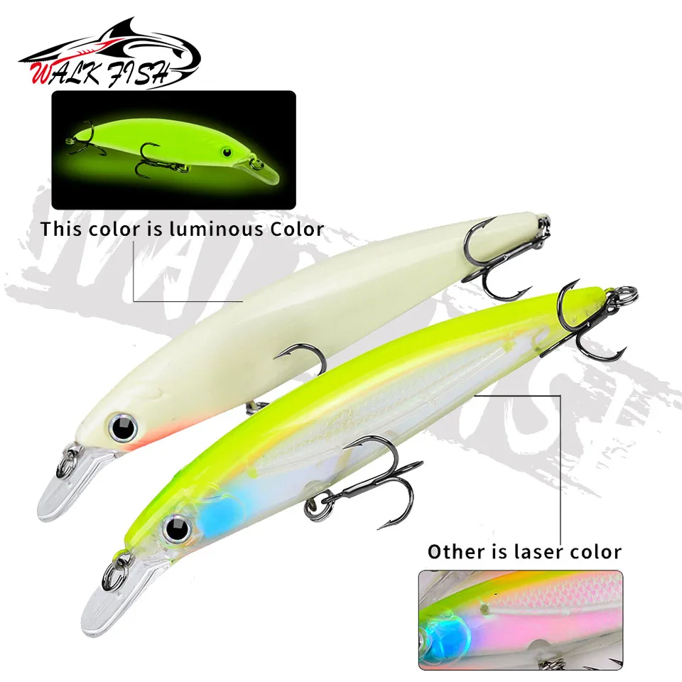 WALK FISH-Cebo duro para pececillos, señuelo de pesca que se hunde, 14g, flotante, Artificial, Noisy, Swimbait, aparejos de pesca de lubina, 1 ud. - imagen 3