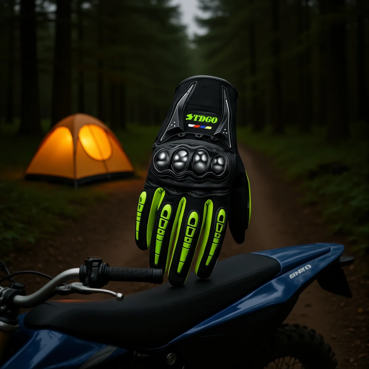 Guantes de montar para hombre, guantes transpirables para primavera y verano, para motocicleta, bicicleta, senderismo, guantes tácticos de dedo completo para exteriores, mitones - imagen 2