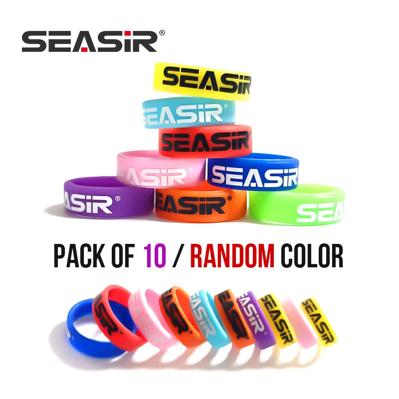 SEASIR-anillo antideslizante de silicona para caña de pescar, accesorio pequeño con mango, suministros de pesca, 10 unidades - imagen 5