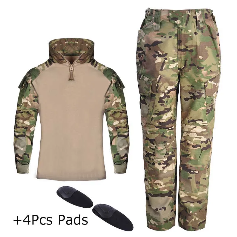 Uniformes militares de exploración para niños, trajes tácticos, camiseta para niños, pantalones de caza, conjunto de camuflaje de combate, uniforme Airsoft, traje especial del ejército - imagen 2