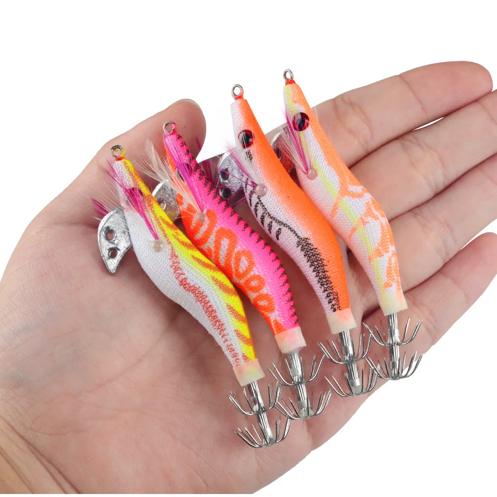 Sea.Yolo-señuelo duro de camarón de madera para pesca nocturna, cebo falso de simulación, juego de accesorios de pesca, 4 unidades - imagen 5