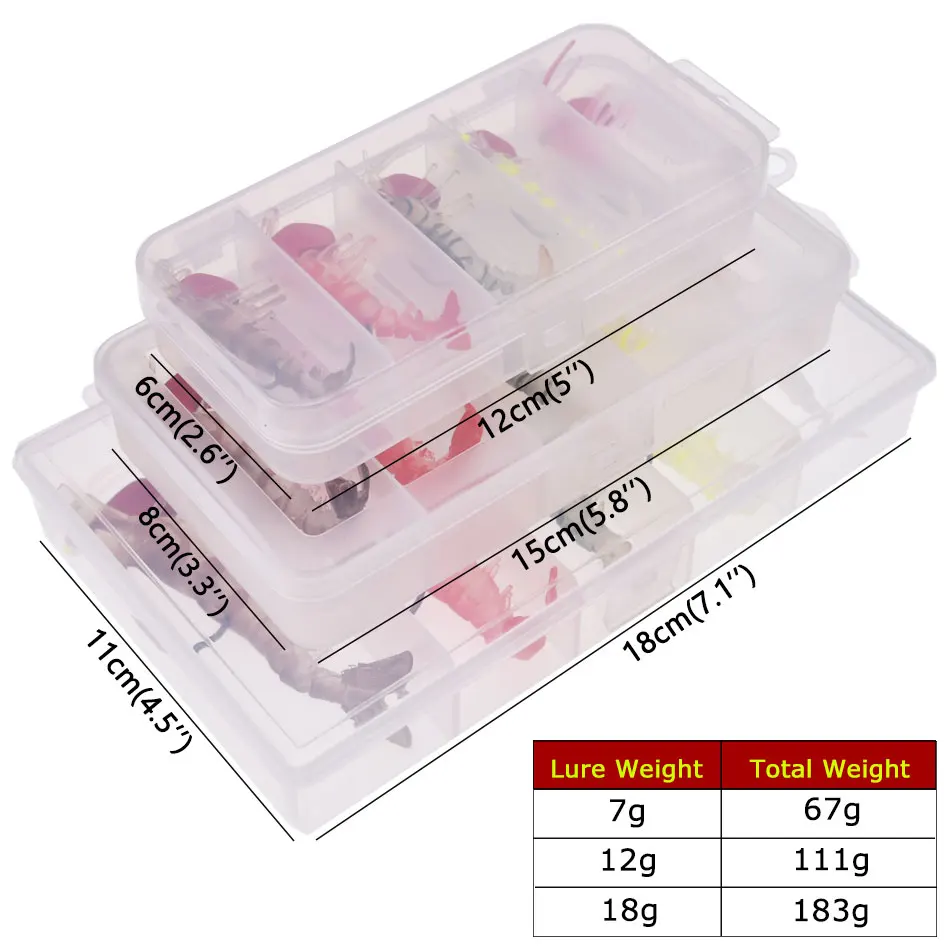 Cebos blandos de gusano artificial para pesca, cebos con anzuelos para aparejos de pesca, 7g, 12g, 18g, 5 piezas por caja - imagen 3