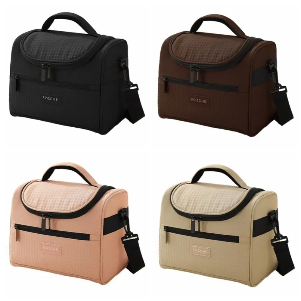 Fiambrera multifuncional con asa de cremallera, bolsa de almuerzo resistente de gran capacidad, bolsa de almuerzo con aislamiento de mano duradera, viaje - imagen 5