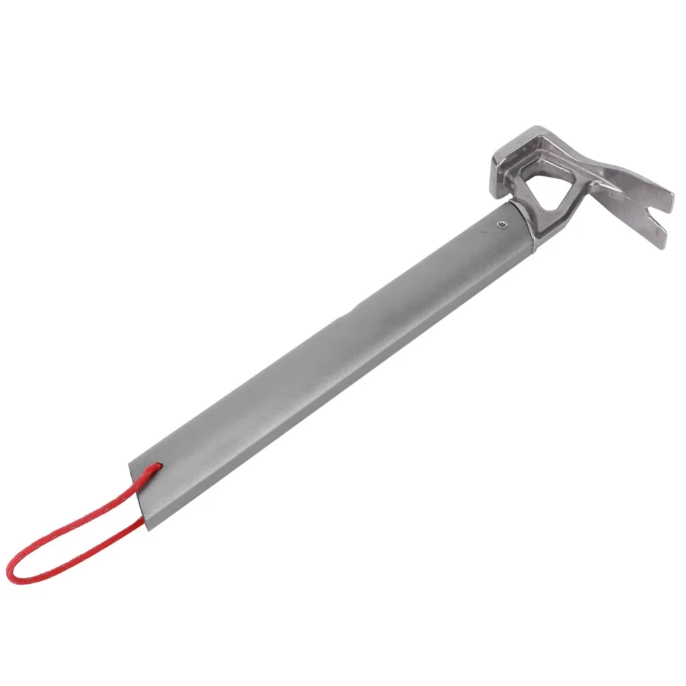 Martillo de Camping de aleación de aluminio duradero, martillo de clavo portátil para tienda gris, martillo de garra para acampar de alta resistencia - imagen 3